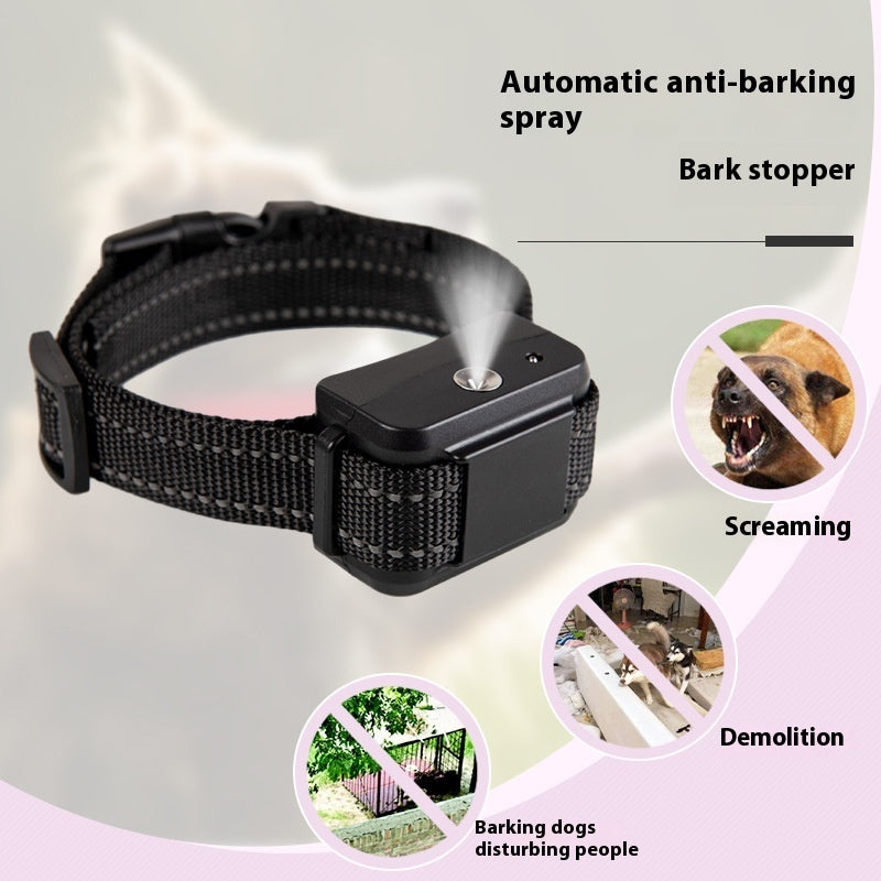 Automatic Bark Stopper Dog Intelligent Training Spray Collar Pet Products Pets dealsniper-net Black