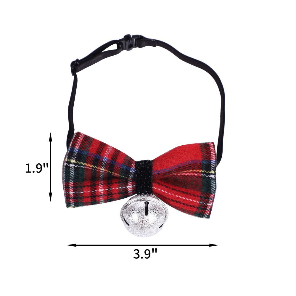 Christmas Triangle Pet Towel Santa Deer Print Dog Scarf Collar Pets Gym From House Red Plaid Bow Tie