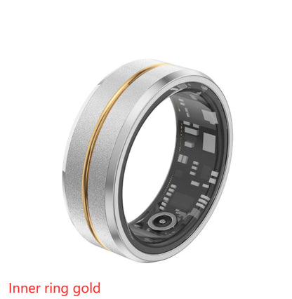 Smart Ring For Men Women Heart Rate Blood Oxygen Jewelry dealsniper-net No10 Inner ring gold