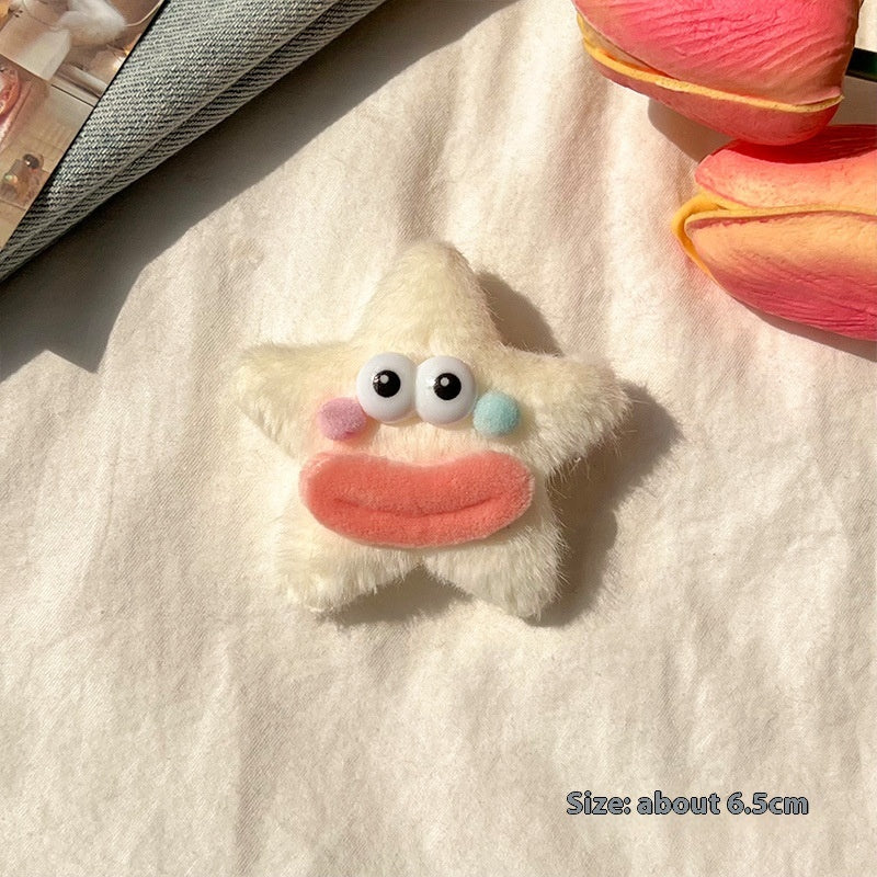 Girly Heart Plush Duckbill Clip Beauty DealSniper.net White