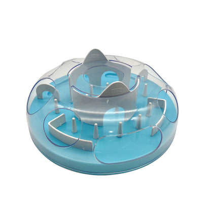 Pet Cat Toy Maze Slow Food Bowl Pets Gym From House Blue