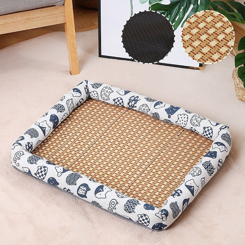 Pet Mat Nest Summer Linen High Temperature Summer Dog