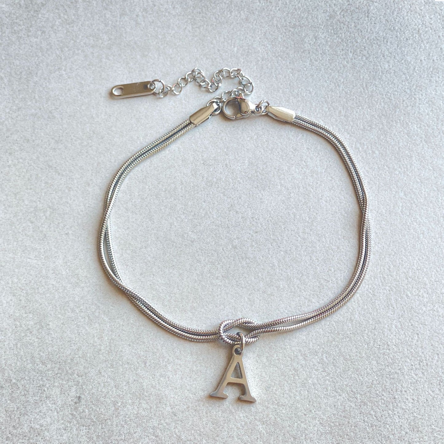 New Letter A-Z Love Knot Bracelets For Women Couple