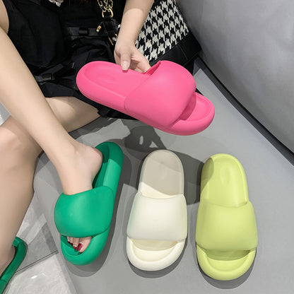 Slippery Slippers Indoor And Outdoor Wear Non-slip Thick Bottom Home Sandals Women dealsniper-net