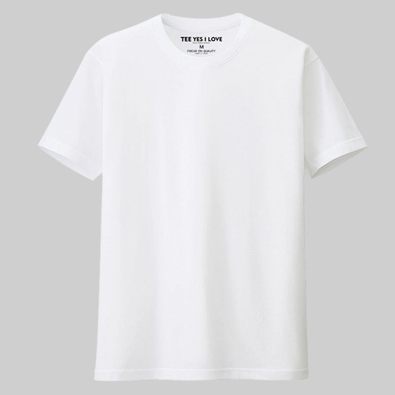 High-quality Pure Cotton Men's Loose Crew Neck Printed Men Gym From House White L