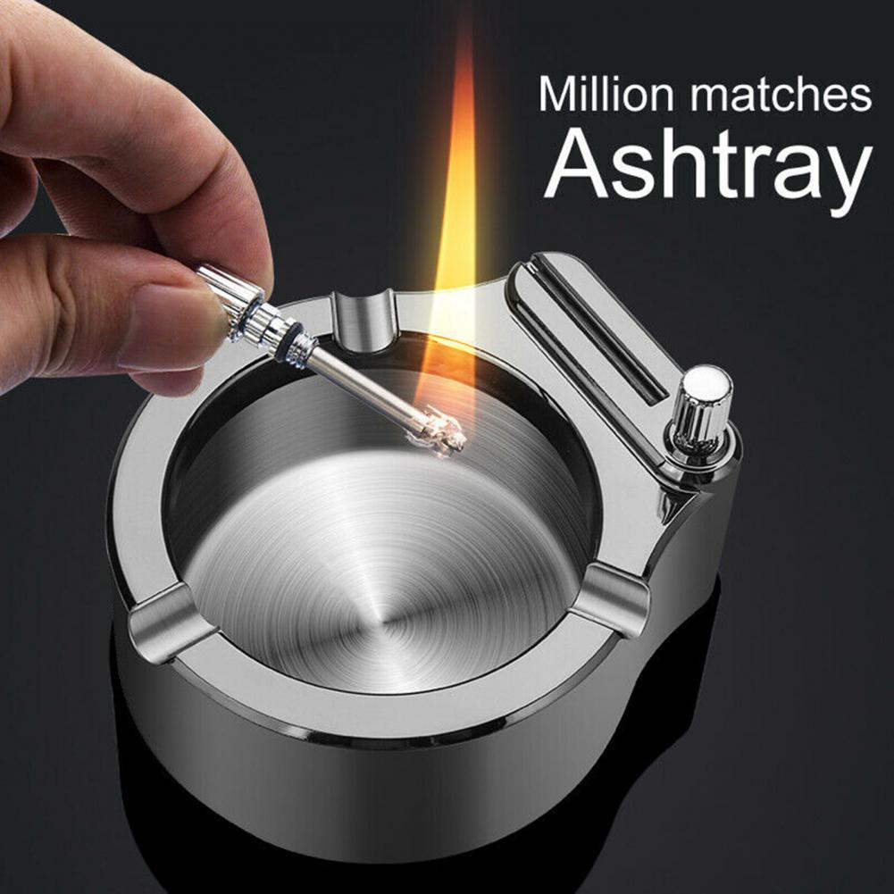 Large Cigarette Ashtray With Permanent Match Lighter House DealSniper.net