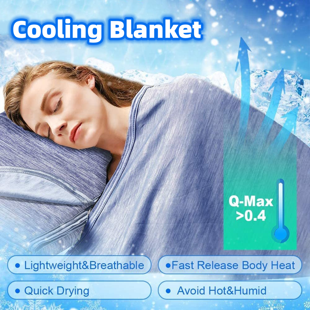 Cooling Blanket Cooling Fiber Absorb Heat Washable Cover House DealSniper.net