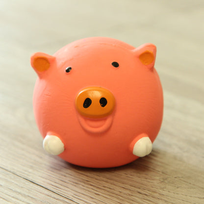 Pet Dog Toy Natural Latex Sound Resistant To Teeth Grinding Pets Gym From House Pink pig