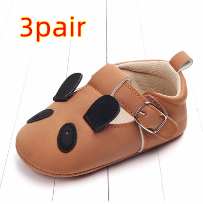 Spring and autumn cartoon animal baby shoes matte leather non-slip soft bottom baby shoes wholesale 0884 Kids DealSniper.net PandaA 3pair 11CM