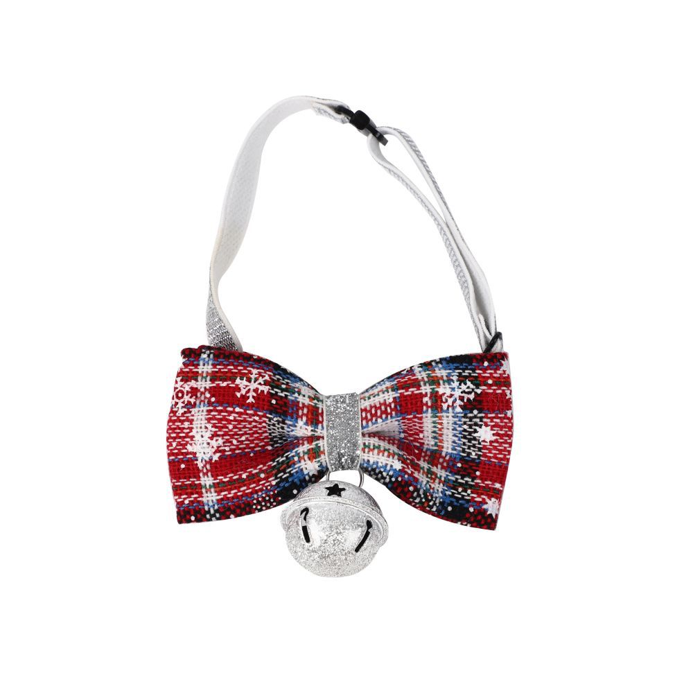Christmas Triangle Pet Towel Santa Deer Print Dog Scarf Collar Pets Gym From House White And Red Bow Tie