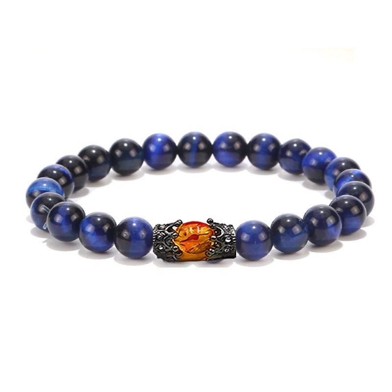 Obsidian Tiger eye White-barked Pine Vintage Bracelet Jewelry Gym From House Tiger Eye Blue