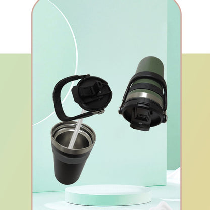 304 Stainless Steel Vacuum Cup With Double Drinking Mouth Design Kitchen DealSniper.net