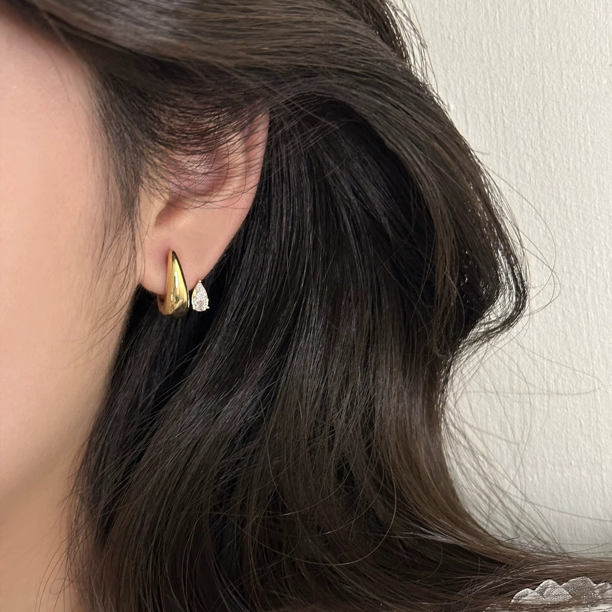 Women Teardrop U Shaped Ear Cuff Earrings Minimalist Jewelry Gym From House