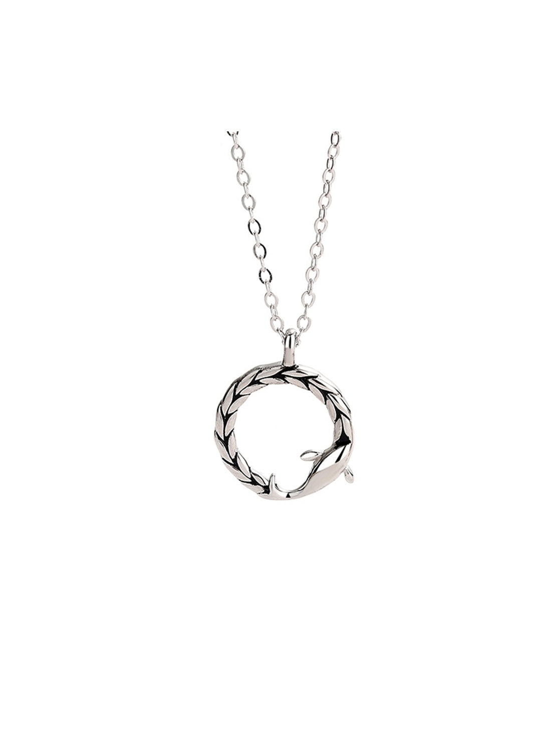 S925 Sterling Silver Fish Pendant Necklace Jewelry Gym From House Male