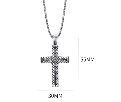 Men's Stainless Steel Casting Cross Pendant Necklace Jewelry dealsniper-net