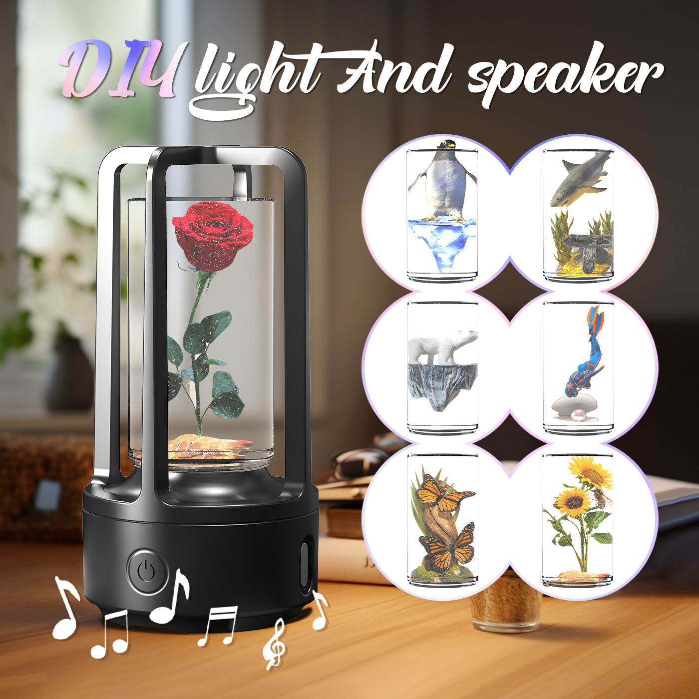 No Accessories 2 In 1 DIY Audio Crystal Light Gadgets dealsniper-net