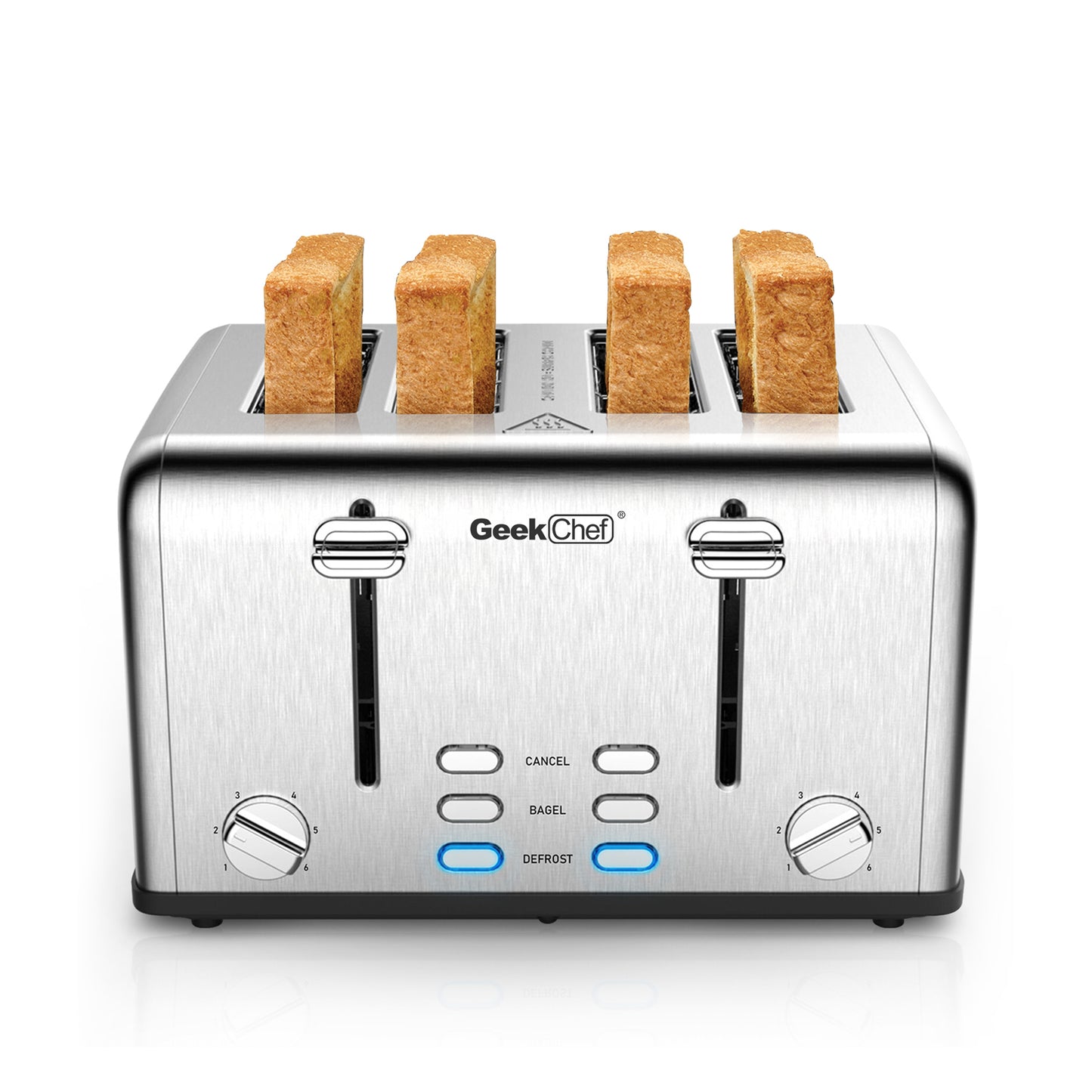 Prohibit Shelves In The Amazon. Toaster 4 Slice, Geek Chef Stainless Steel Extra-Wide Slot Toaster With Dual Control Panels Of Bagel,Defrost,Cancel Function,Ban Amazon Home dealsniper-net