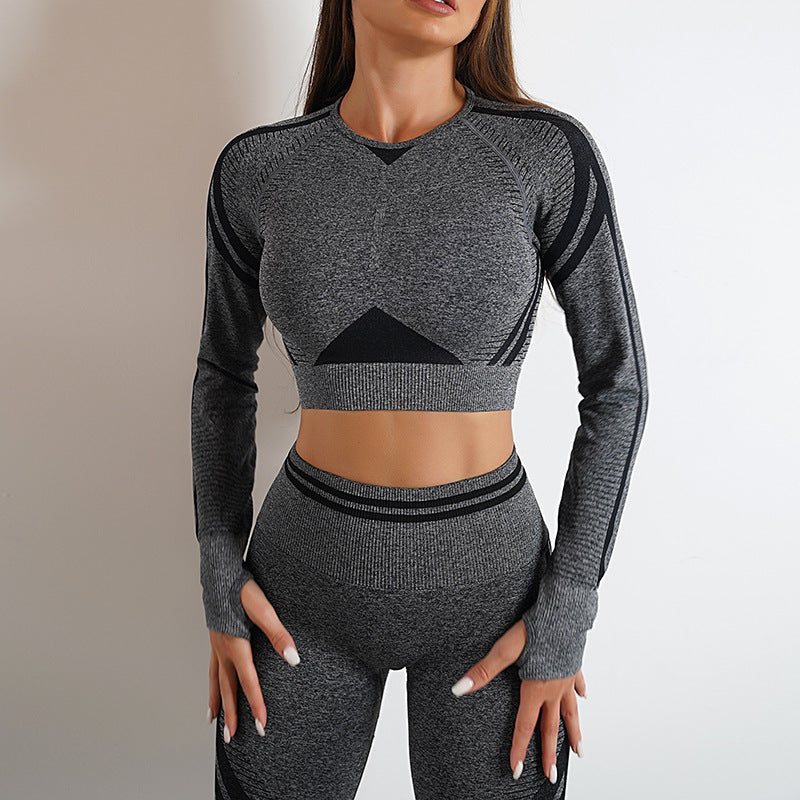 Seamless Yoga Pants Sports Gym Fitness Leggings Women Gym From House Hemp Grey Long Sleeve L