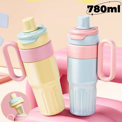 780ml Gradient Double Drink Thermal Cup Stainless Steel Kitchen Gym From House