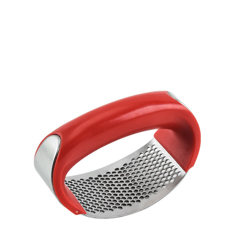 Stainless Steel Garlic Masher Garlic Press Manual Curve Kitchen dealsniper-net Red