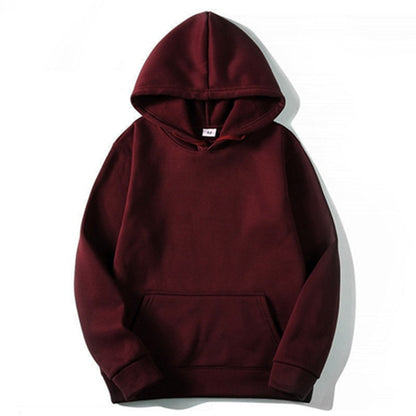Autumn Casual Unisex Hoodie Trendy Loose Sports Sweatshirt Men Gym From House Burgundy 2XL