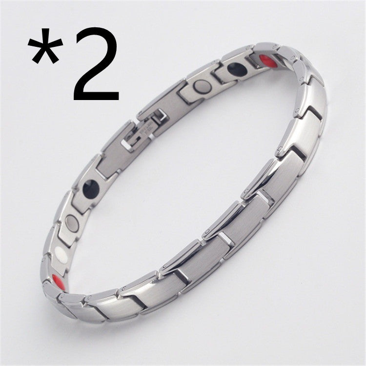 Therapy Bracelet Weight Loss Energy Slimming Bangle Jewelry Gym From House 2pcs Silver