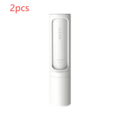 2-1 Reusable Pet Hair Remover Brush Lint Roller Portable Brush Beauty dealsniper-net White 2pcs