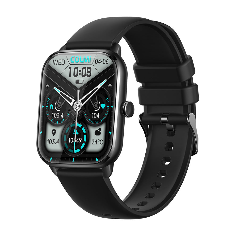 Exercise Heart Rate Meter Step Talk Music Full Screen Smartwatch Electronics DealSniper.net Black