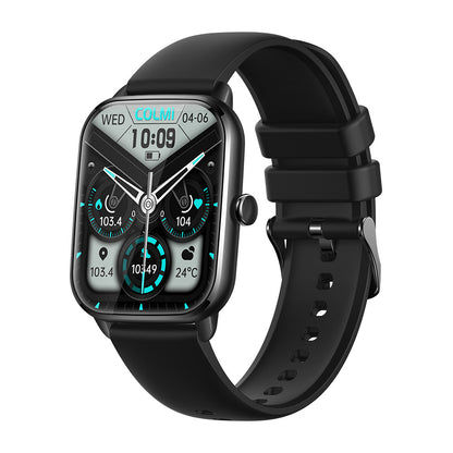 Exercise Heart Rate Meter Step Talk Music Full Screen Smartwatch Electronics DealSniper.net Black