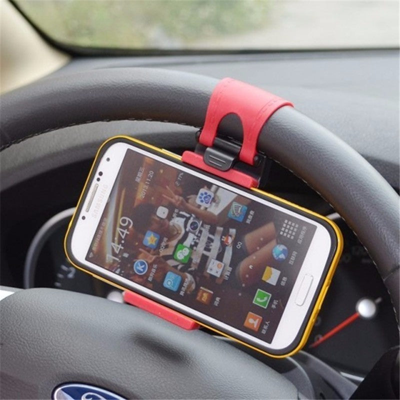 Car Steering Wheel Phone Clip Mount Holder