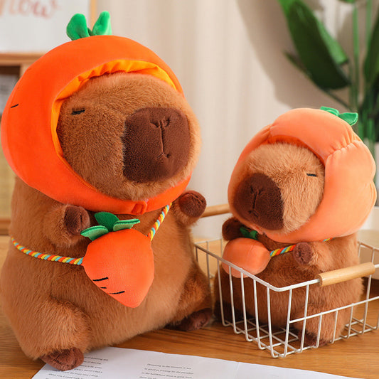 Vegetable Water Guinea Pig Doll Capabala Plush Doll Headgear Detachable Kids dealsniper-net