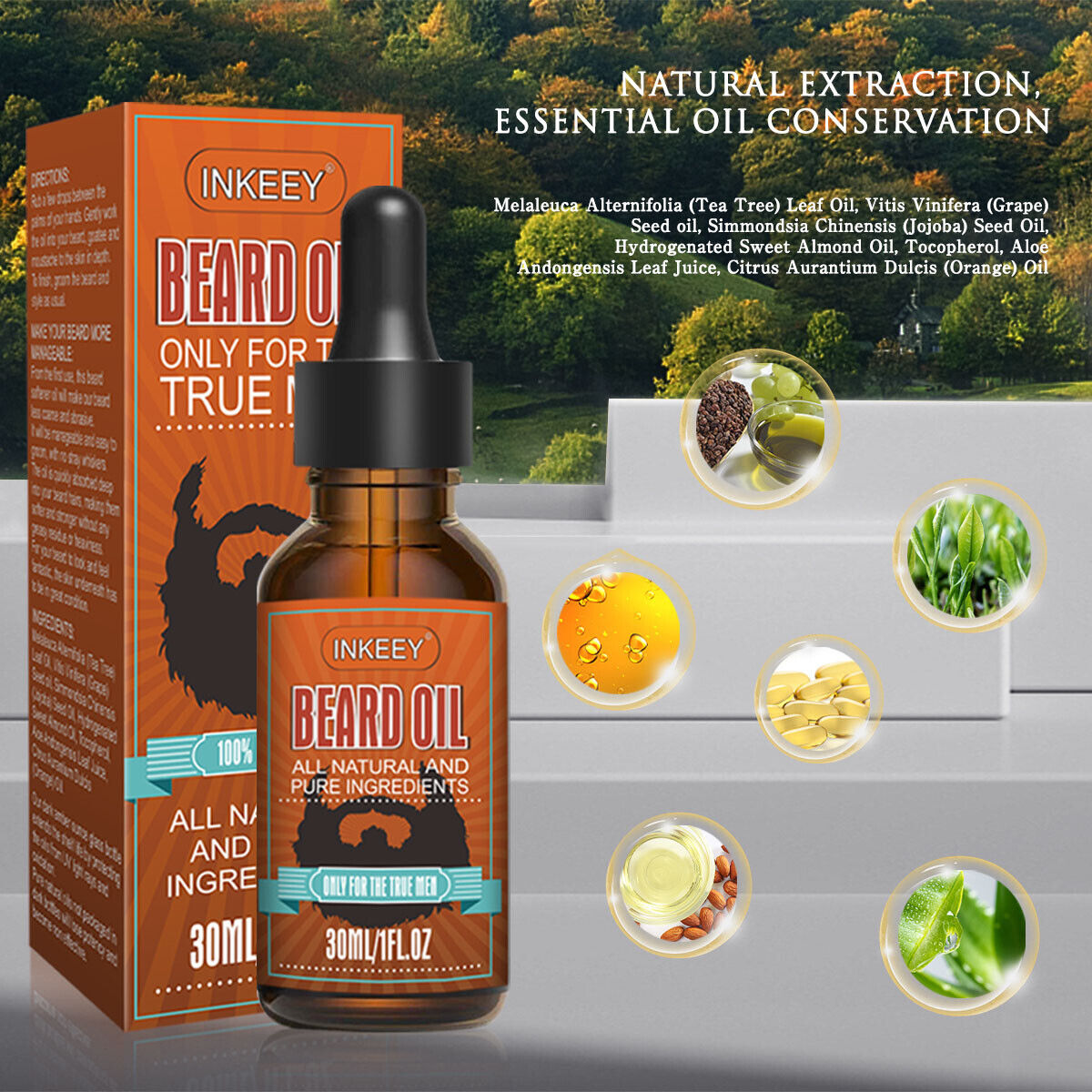 Beard Growth Oil Serum Fast Growing Beard Mustache Facial Hair Grooming For Men Men dealsniper-net