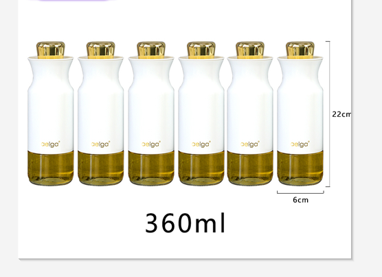 Glass Oil Bottle Stainless Steel Color Kitchen Seasoning Bottle Kitchen dealsniper-net G