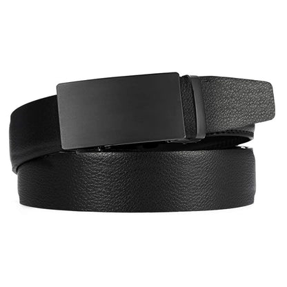 Microfiber Leather Mens Ratchet Belt Belts For Men Adjustable Automatic Buckle Black Men dealsniper-net