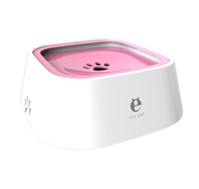 Portable Dog Bowl Pet Floating Bowl Splash-proof Pets Gym From House Pink