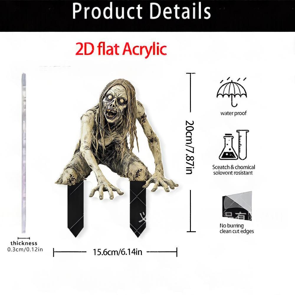 Cross-border New Product Flat Acrylic Spider Skull Halloween Holidays Gym From House 5 20cm