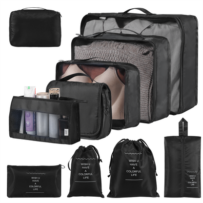 Home Fashion Simple Solid Color Storage Bag House dealsniper-net Black 10Set