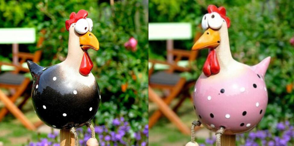 Yard Art Decor Chicken Garden Lawn Plug Hen Rooster Ornaments