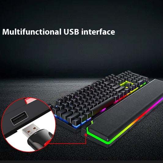 RGB Keyboard Support Wristband High Rebound Electronics dealsniper-net