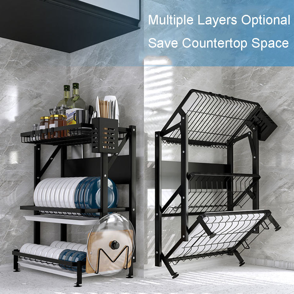 Installation-free Integrated Kitchen Supplies Storage Rack Stainless Steel Kitchen dealsniper-net