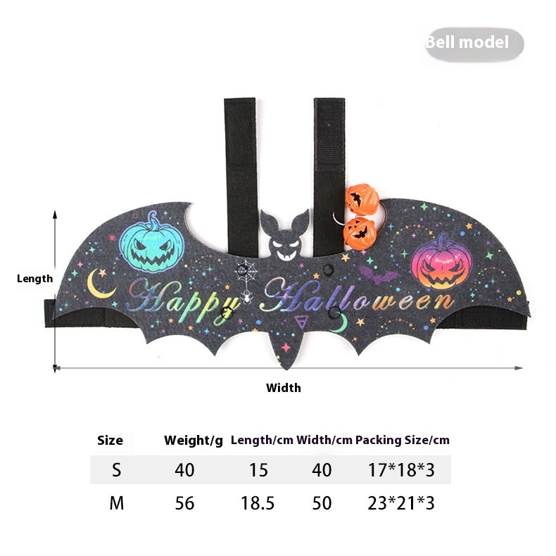Halloween Pet Batwing Cat Pet Costume Holidays DealSniper.net Pumpkin Bat Bell M