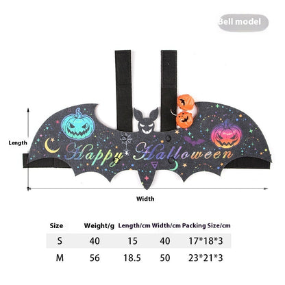 Halloween Pet Batwing Cat Pet Costume Holidays DealSniper.net Pumpkin Bat Bell M