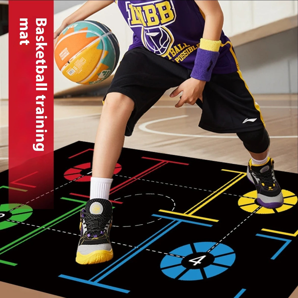 Basketball Training Mat Indoor Step Positioning Step Point Control Ball Sports dealsniper-net