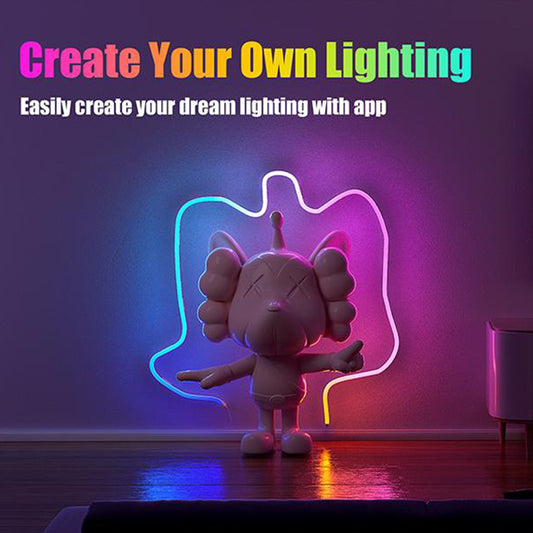 WiFi Smart DIY Modeling Music Neon Light With Music Light Home Decor DealSniper.net