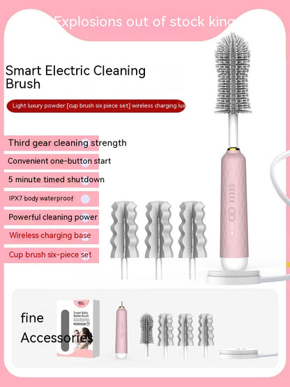Electric Baby Bottle Brush Sponge Cup Kitchen dealsniper-net Powder Cup Brush Six Piece Set