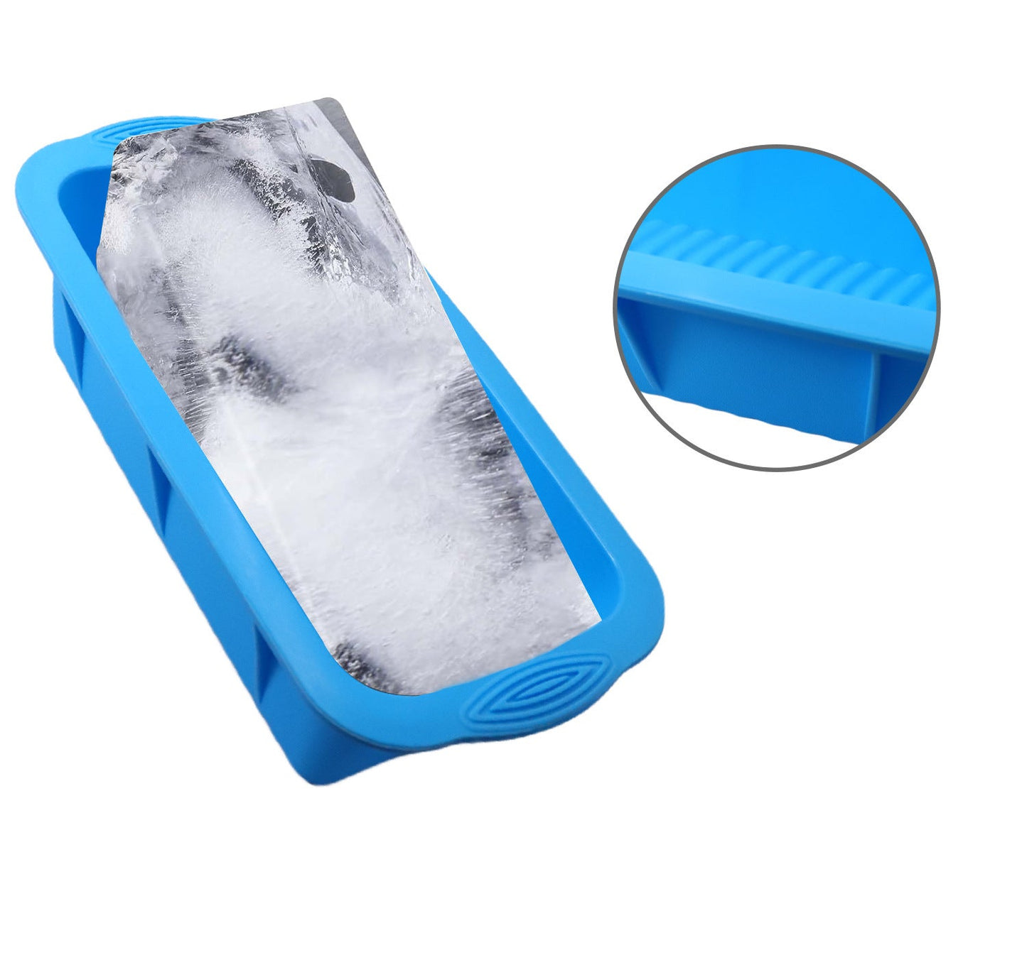 Reusable Silicone Large Ice Tray Extra Large Ice Tray Kitchen DealSniper.net Blue 2 Pack