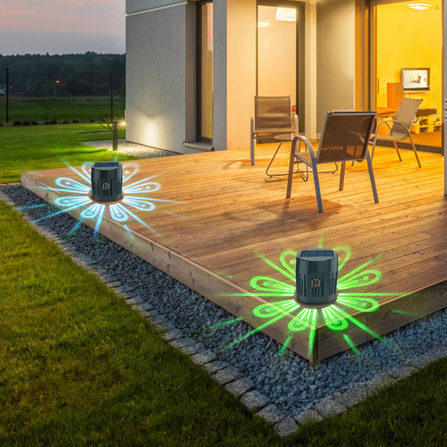 Solar 360-degree Luminous Shadow Ambience Light House dealsniper-net