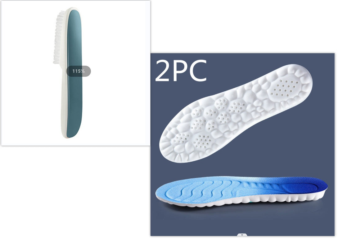 4D Soft Insoles Health DealSniper.net Shoe brush and blue insoles 35 to 36