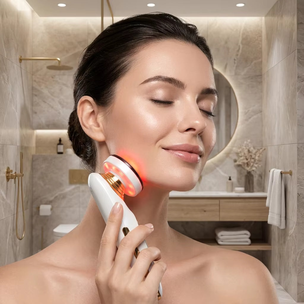 Handheld Anti-Wrinkle Three-Color Red Light Facial Lifting Beauty DealSniper.net