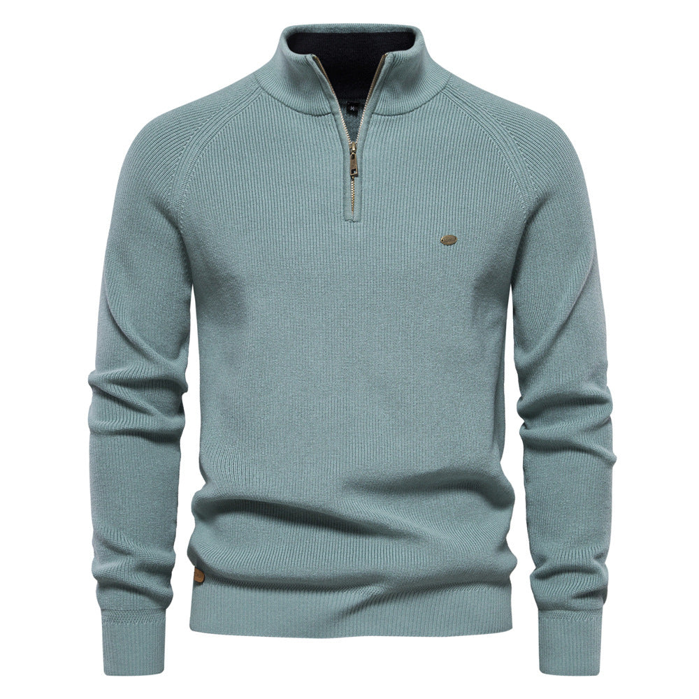 New Men's European Size Cross-Border Sweater, Long-Sleeve Men Gym From House Y832 Lake Blue L